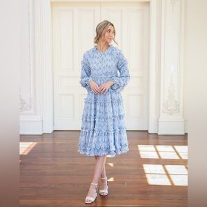 Dainty Jewells Blue Floral Midi Dress